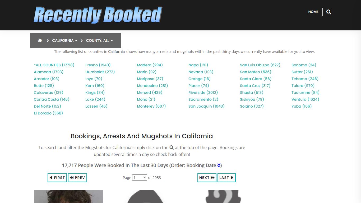 Bookings, Arrests and Mugshots in Santa Cruz County, California