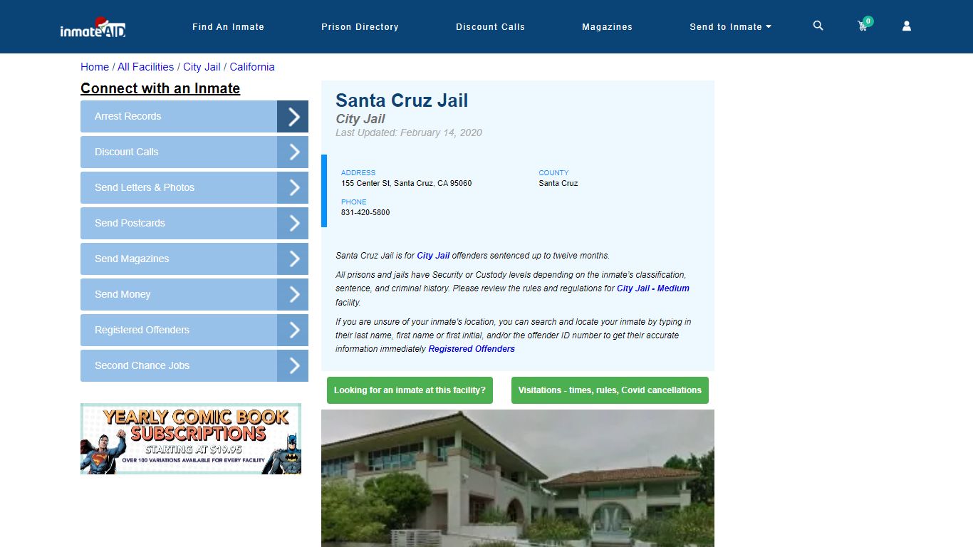 Santa Cruz Jail | Inmate Locator